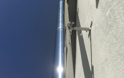 Conduit de fumée extérieur double paroi inox
